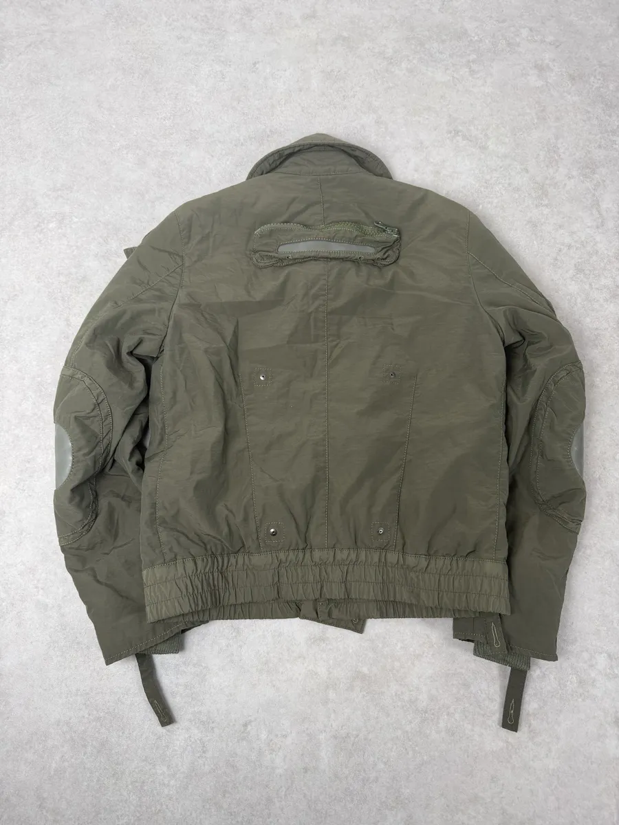 AW2004 Dolce & Gabbana Olive Green Aviator Khaki Green Goggles Bomber Jacket - Image 2