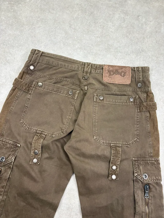 AW2004 Dolce & Gabbana Olive Utility Cargo Pants - Image 7