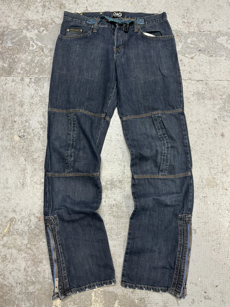 AW2004 Dolce & Gabbana Utility Blue Denim Jeans