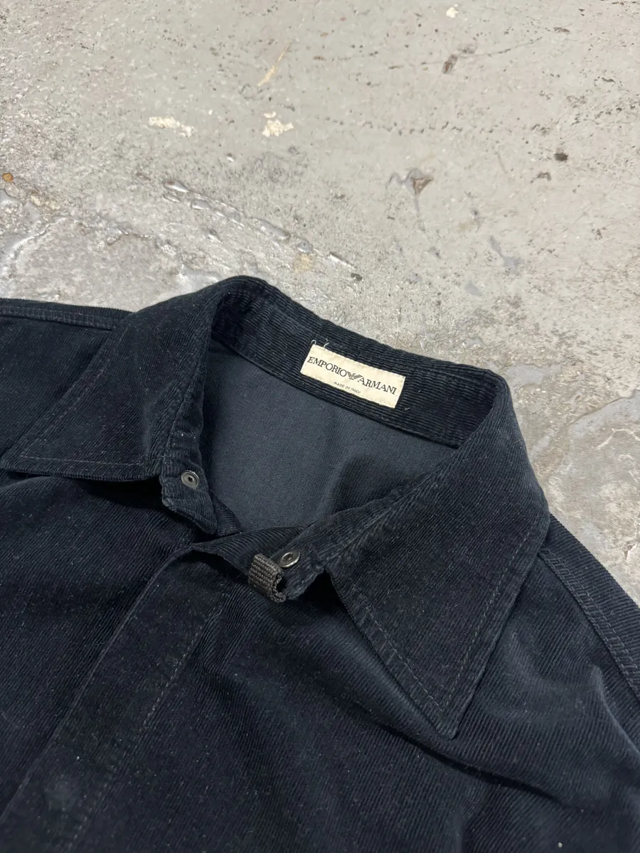 AW2004 Emporio Armani Navy Premium Velvet Shirt - Image 8
