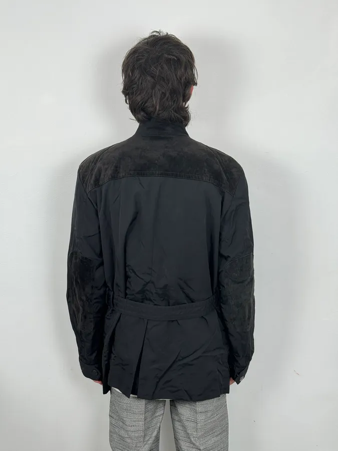 AW2004 Gucci Suede Leather Hybrid Black Parka Jacket by Tom Ford - Image 3