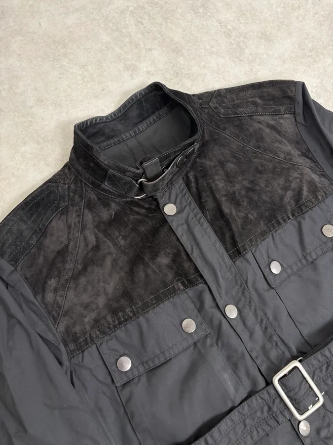 AW2004 Gucci Suede Leather Hybrid Black Parka Jacket by Tom Ford - Image 5