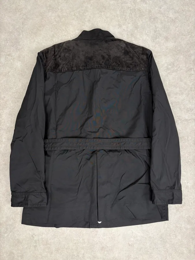 AW2004 Gucci Suede Leather Hybrid Black Parka Jacket by Tom Ford - Image 6