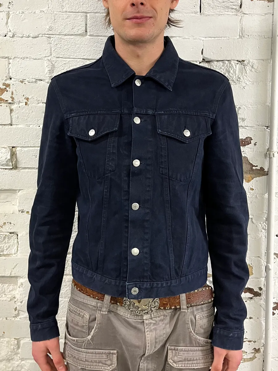AW2004 Helmut Lang Black Light Trucker Jacket - Image 2