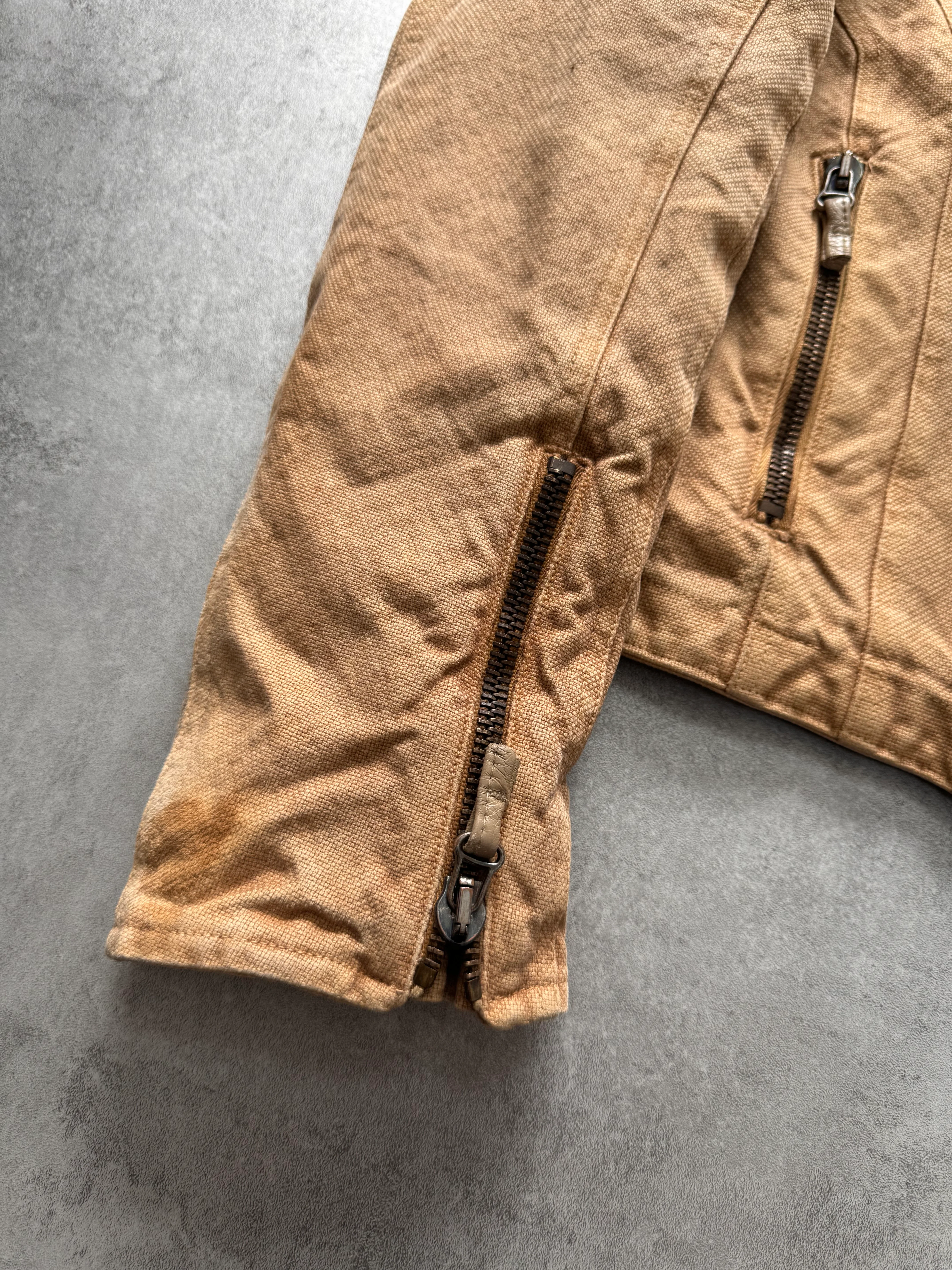 AW2004 Cavalli Astro Biker Beige Denim Jacket - Image 5
