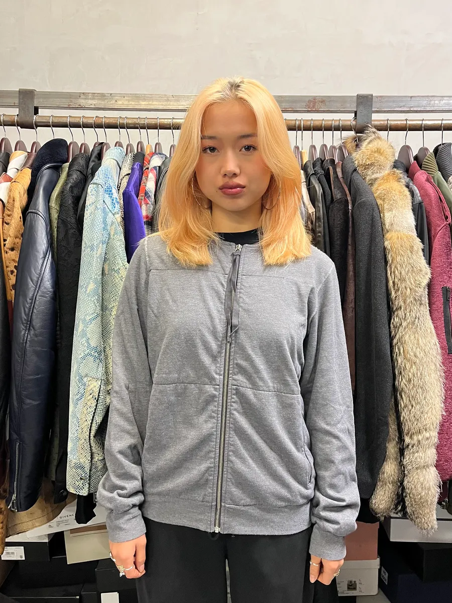 AW2004 Maison Martin Margiela Grey Zip-up Sweater - Image 2