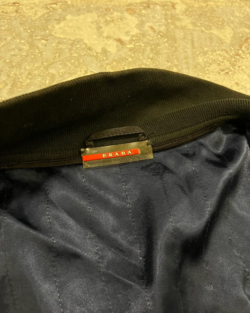 AW2004 Prada Black Nylon Bomber Jacket - Image 11