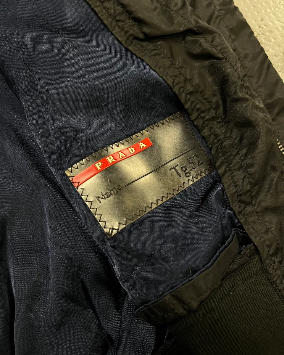 AW2004 Prada Black Nylon Bomber Jacket - Image 13