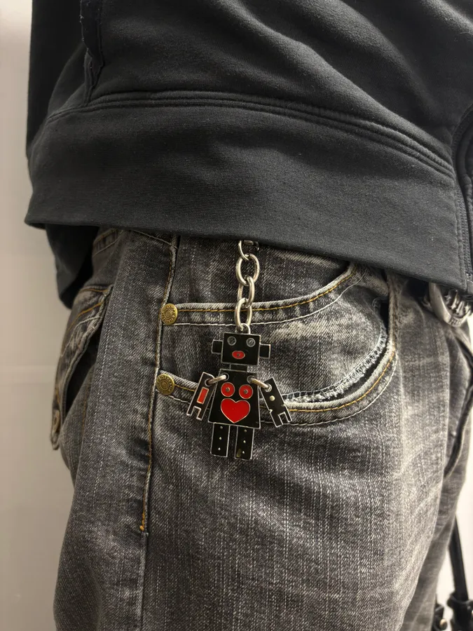AW2004 Prada Black & Red Robot Key Chain - Image 2