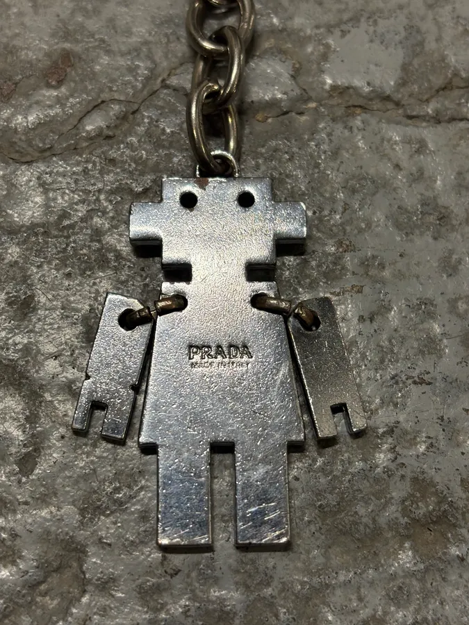 AW2004 Prada Black & Red Robot Key Chain - Image 4