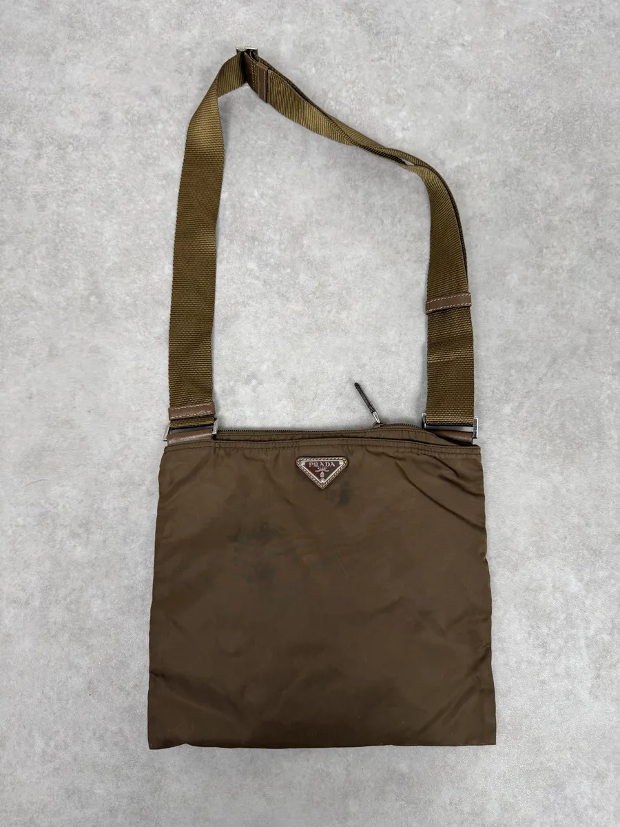 AW2004 Prada Humanoid Brown Nylon Shoulder Bag - Image 2