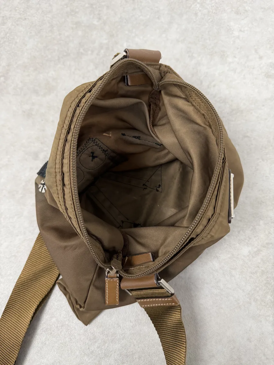 AW2004 Prada Humanoid Brown Nylon Shoulder Bag - Image 5