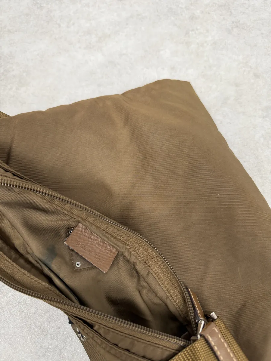 AW2004 Prada Humanoid Brown Nylon Shoulder Bag - Image 7