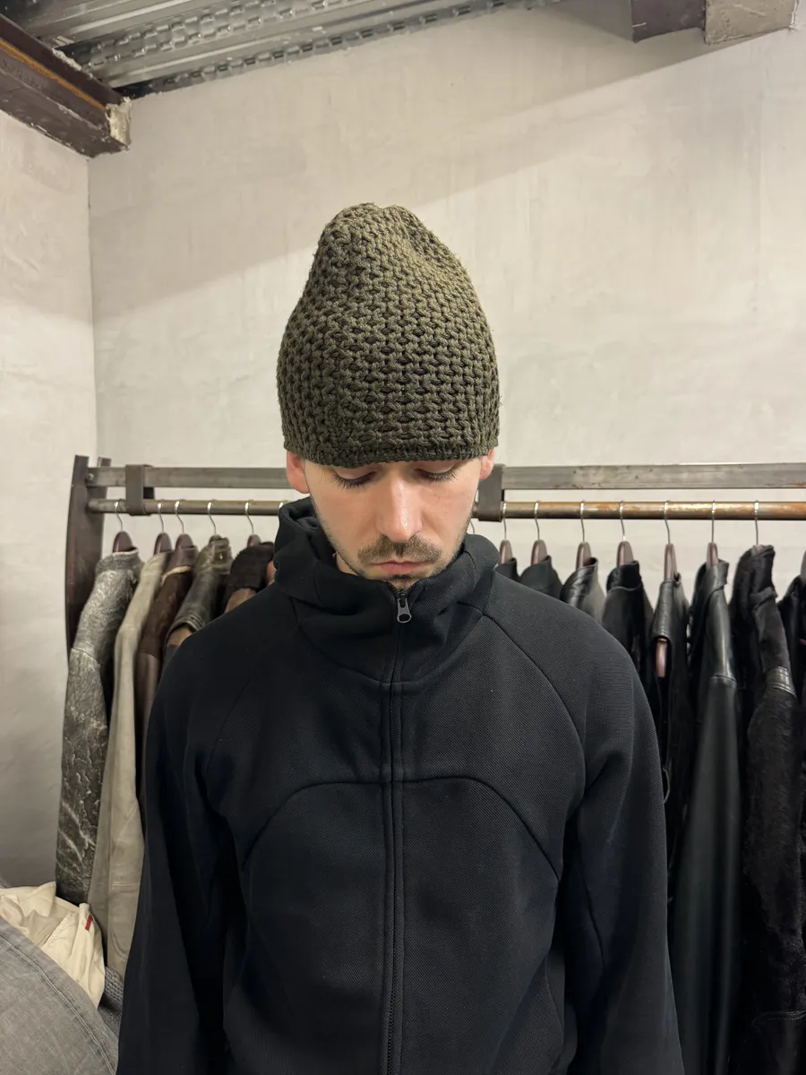 AW2004 Prada Olive Wool Hat - Image 2