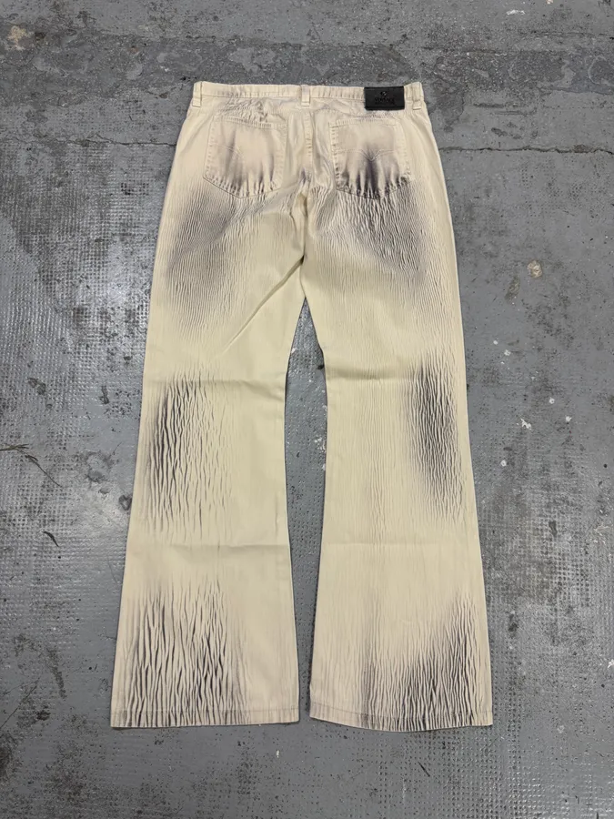 AW2004 Versace Overprint White Pants - Image 2