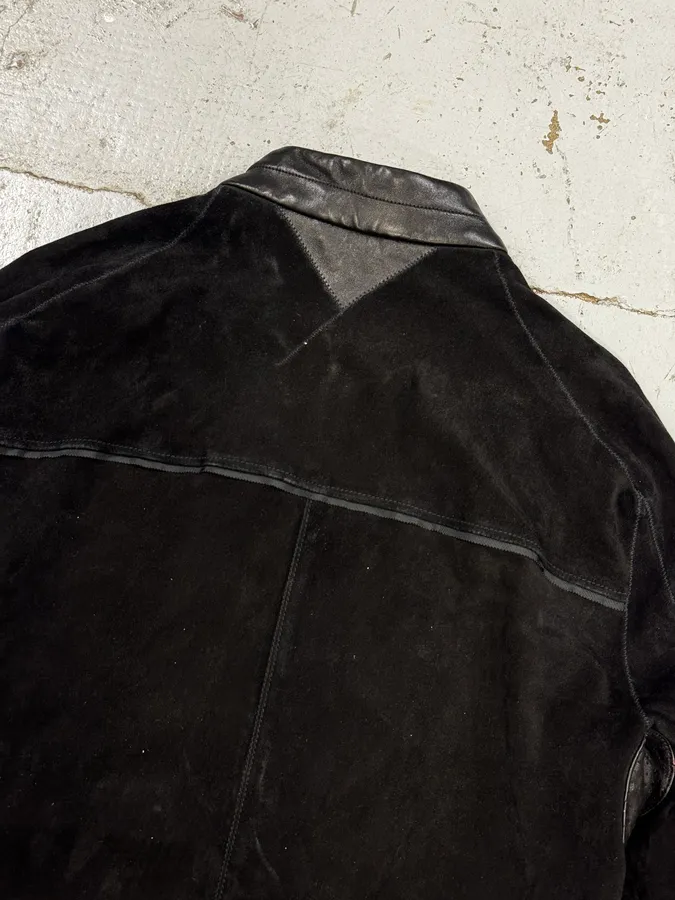 AW2004 Yves Saint Laurent Black Suede Leather Jacket by Stefano Pilati - Image 9