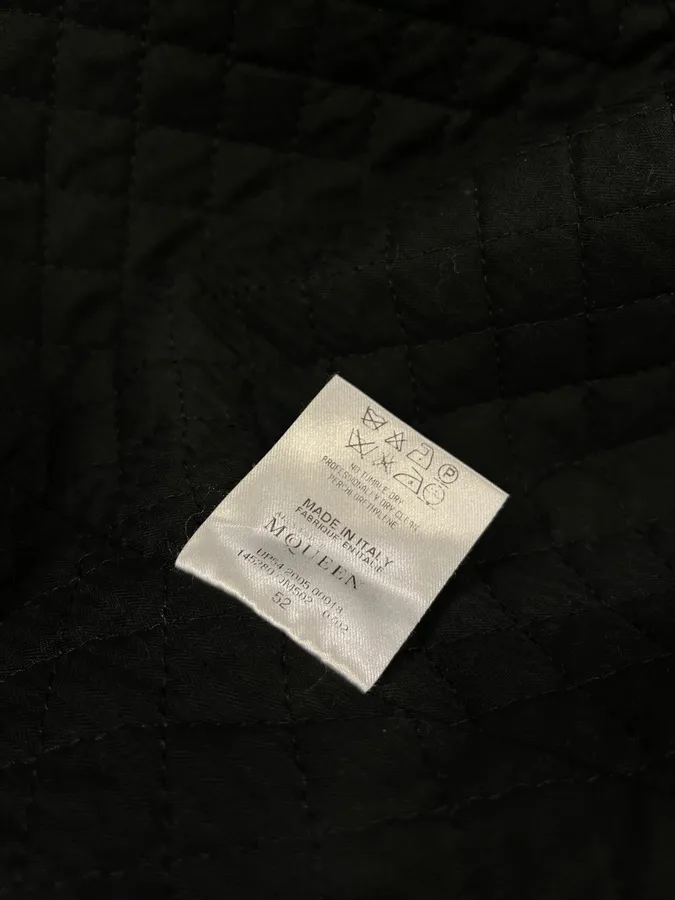 AW2005 Alexander McQueen Black Wool Double-Breasted Coat - Image 10
