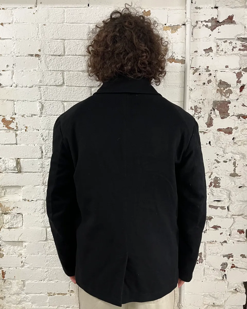 AW2005 Alexander McQueen Black Wool Double-Breasted Coat - Image 3