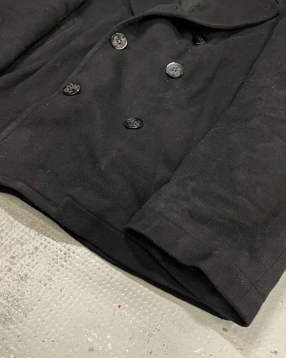 AW2005 Alexander McQueen Black Wool Double-Breasted Coat - Image 6
