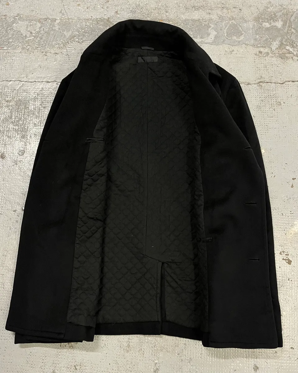 AW2005 Alexander McQueen Black Wool Double-Breasted Coat - Image 8
