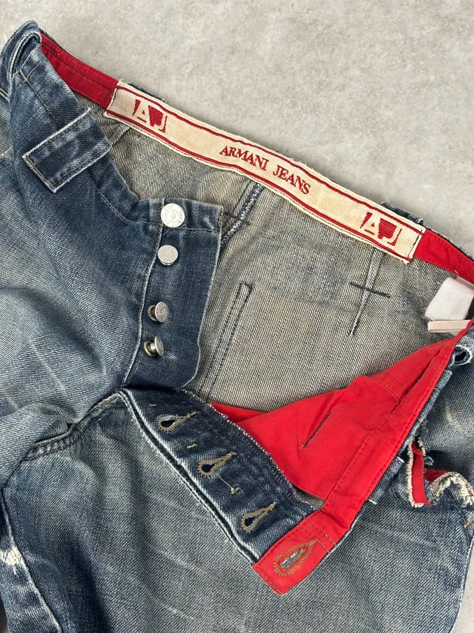AW2005 Armani Blue Cargo Denim Jeans - Image 9