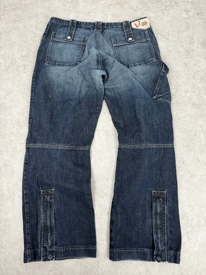 AW2005 Armani Blue Faded Cargo Denim - Image 4