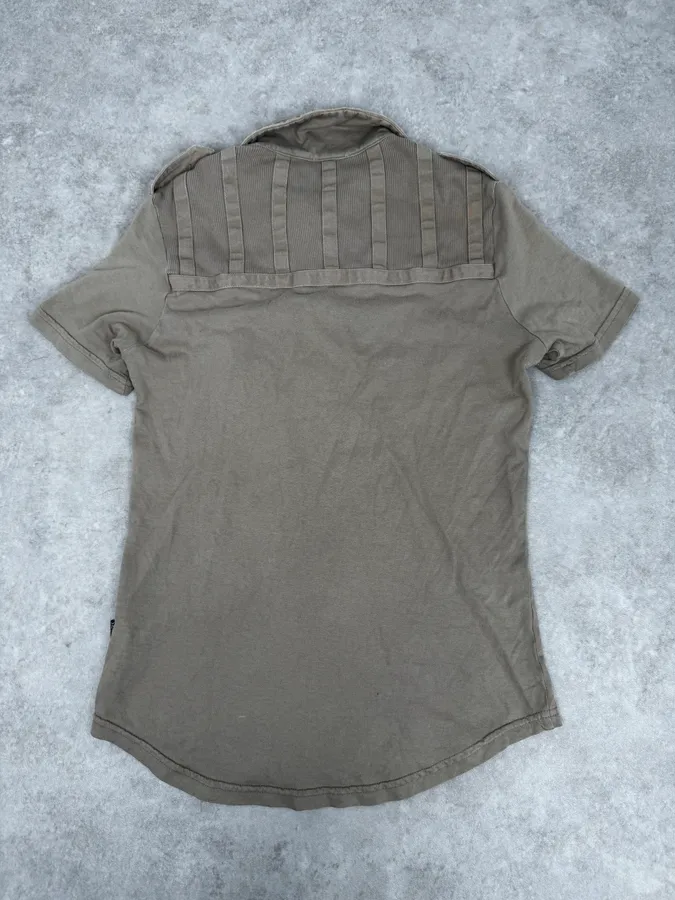 AW2005 Cavalli Beige Cargo Polo Shirt - Image 4