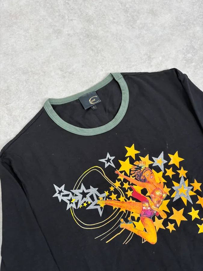 AW2005 Cavalli Black Star Longsleeve T-Shirt - Image 5