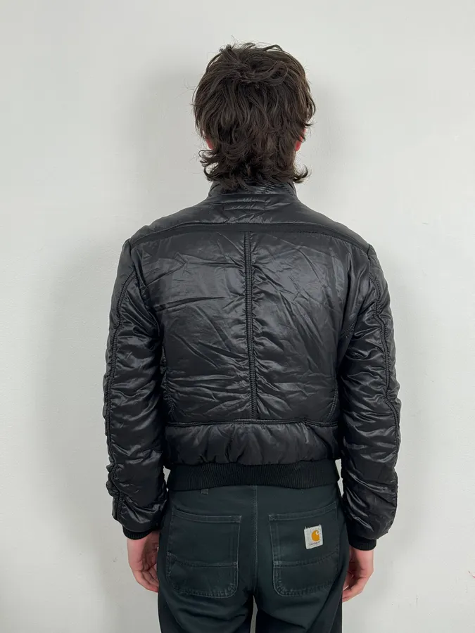 AW2005 Cavalli Black Utility Cargo British Puffer Jacket - Image 3