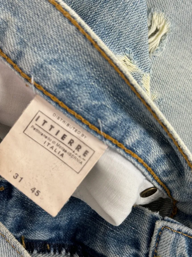 AW2005 Cavalli Blue Distressed Studded Denim Jeans - Image 14
