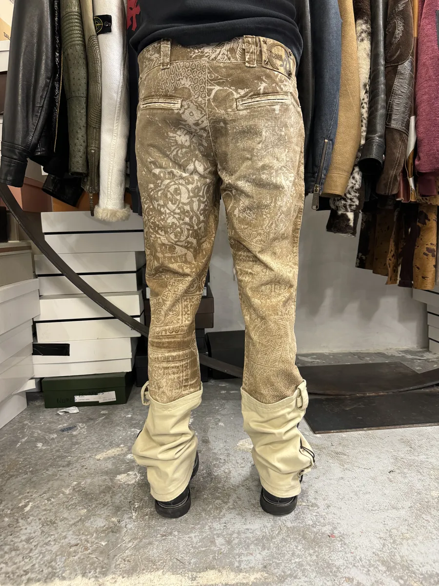 AW2005 Cavalli Brown & Beige Cowboy Presley Pants - Image 4