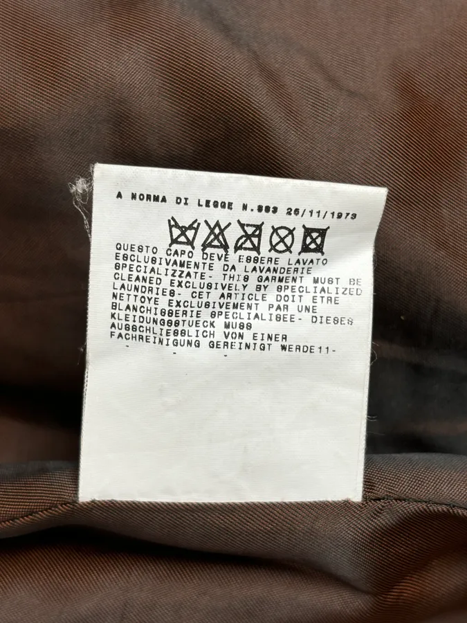 AW2005 Cavalli Brown Eroded Leather Trench Coat - Image 11