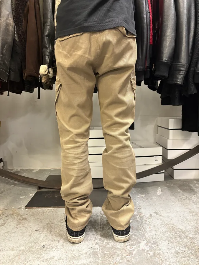 AW2005 Cavalli Cargo Strapped Beige Pants - Image 4