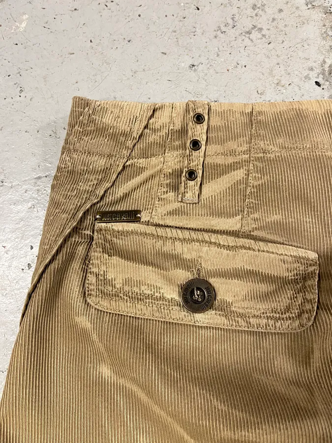 AW2005 Cavalli Cargo Strapped Beige Pants - Image 8