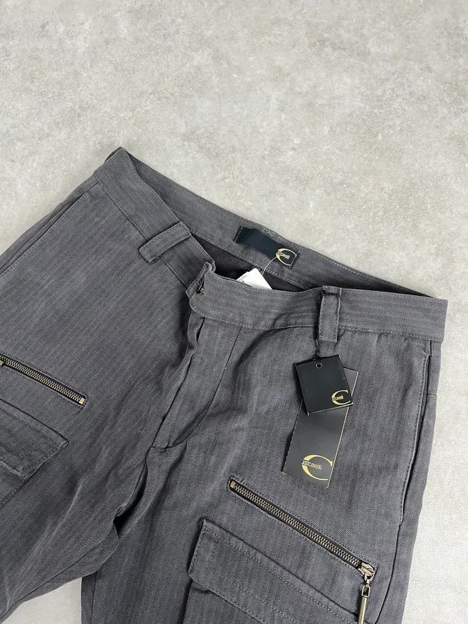 AW2005 Cavalli Grey Cargo Striped Pants - Image 7