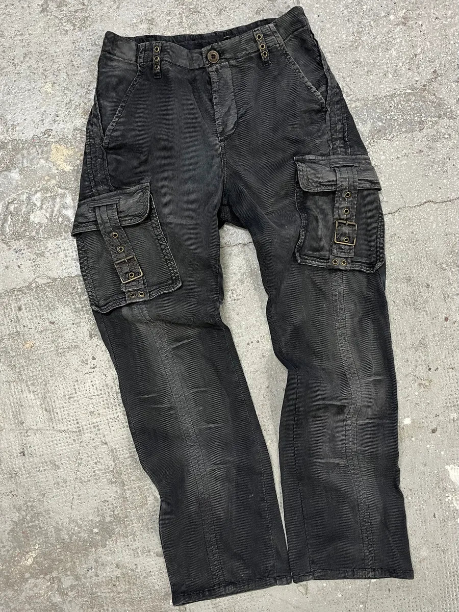 AW2005 Cavalli Grey Obscure Multi Pockets Cargo Pants - Image 6