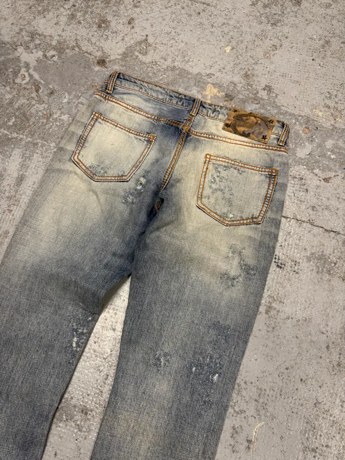 AW2005 Cavalli Royal Ornament Blue Denim Jeans - Image 7