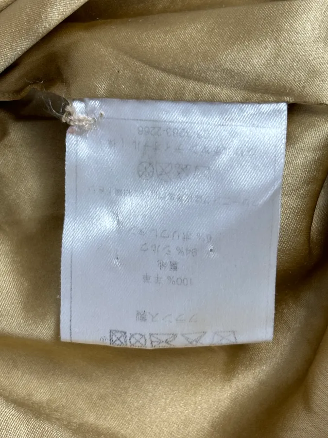 AW2005 Christian Dior Beige Asymmetrical Officer Leather Jacket - Image 13
