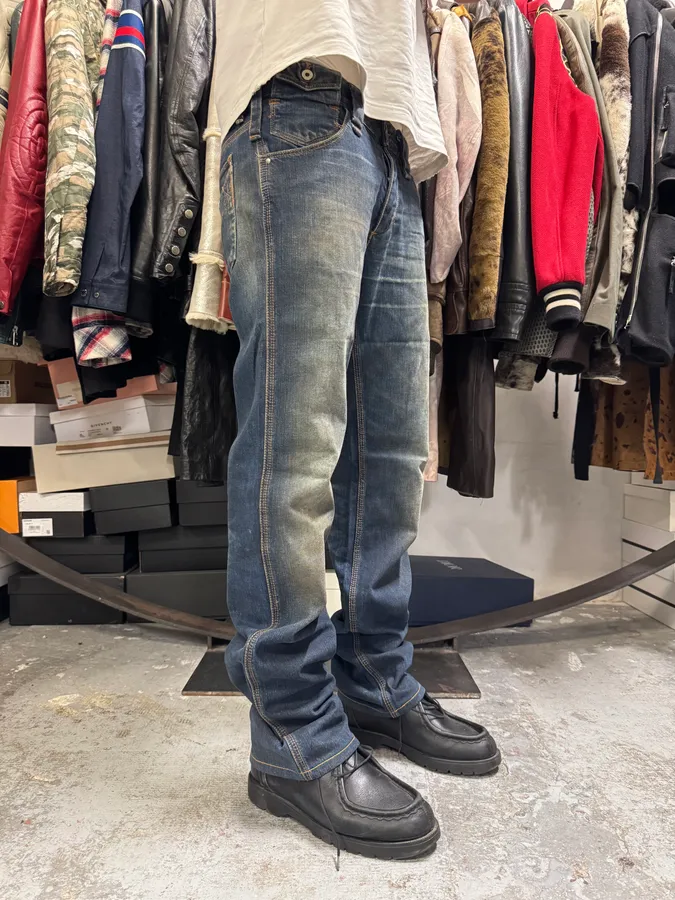 AW2005 Dolce & Gabbana Blue Faded Denim Jeans - Image 2