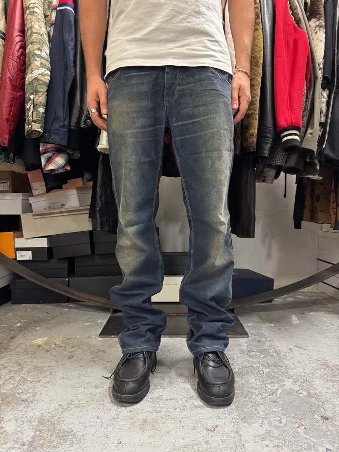 AW2005 Dolce & Gabbana Blue Faded Denim Jeans - Image 3