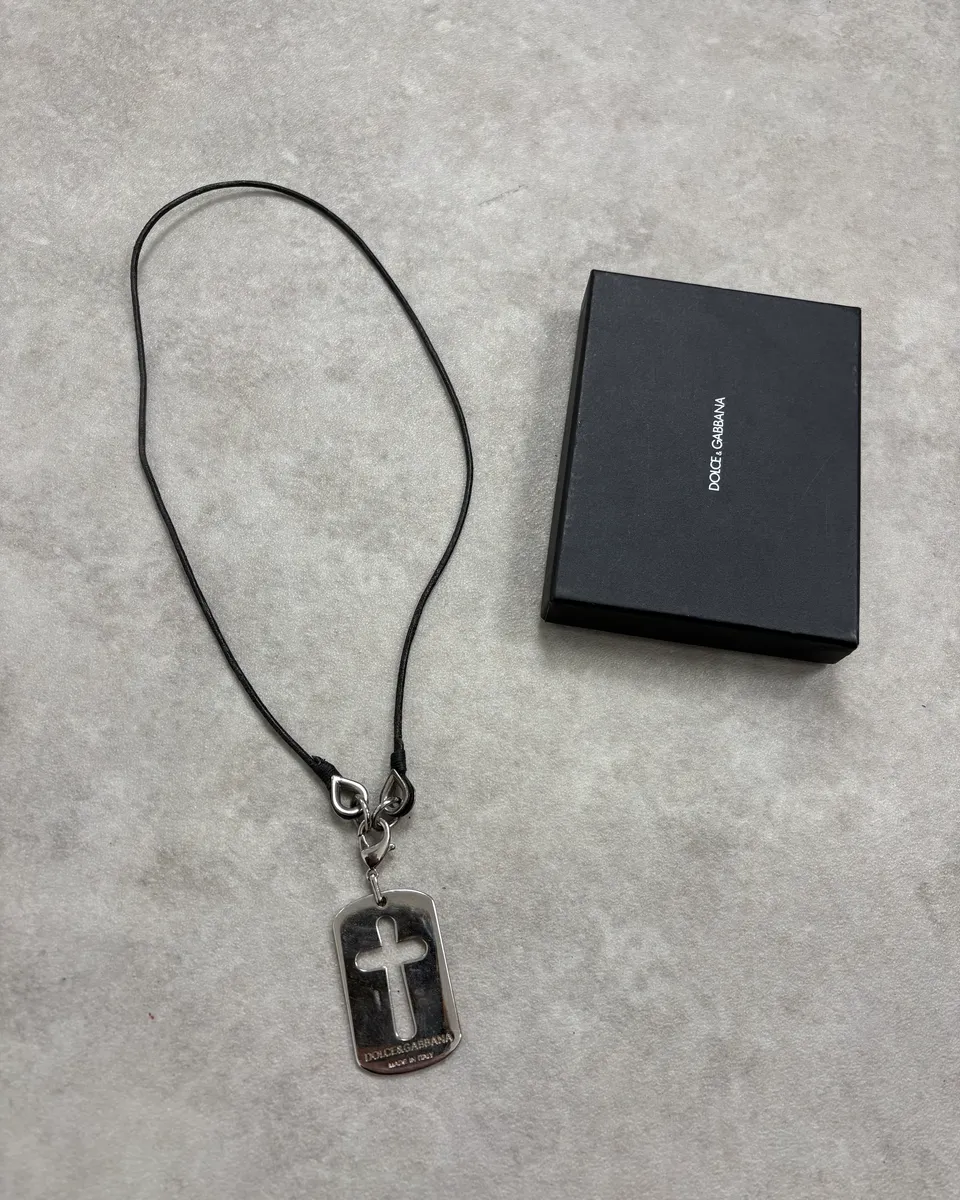 AW2005 Dolce & Gabbana Cross Dog Tag Necklace