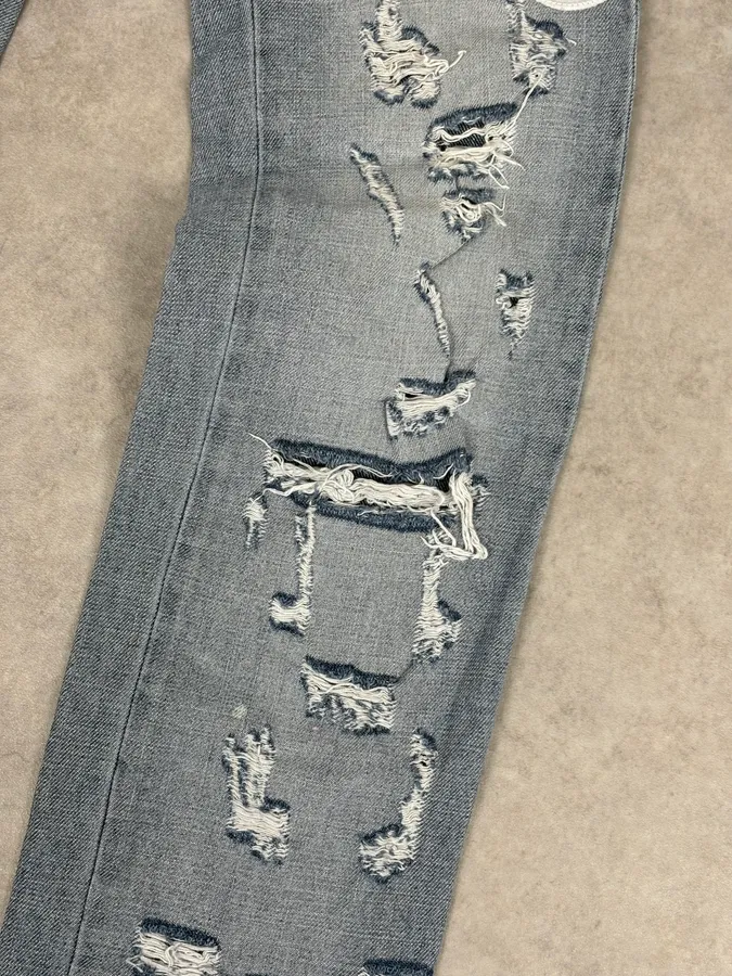 AW2005 Dolce & Gabbana Grey Denim Batman Graphic Distressed Jeans - Image 10