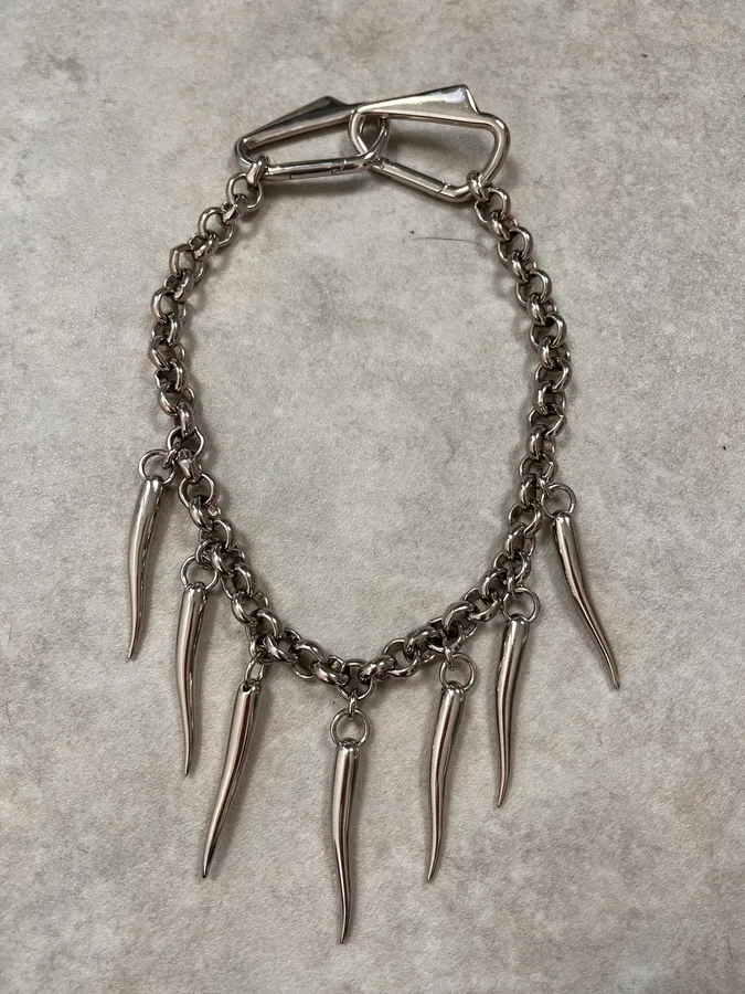 AW2005 Dolce & Gabbana Grey Steel Multi Teeth Avant-Garde Rock Chain - Image 5
