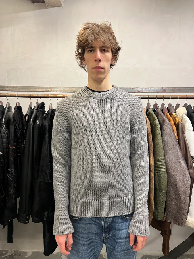 AW2005 Dolce & Gabbana Grey Wool Sweater - Image 2