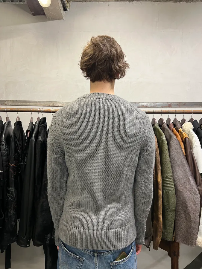 AW2005 Dolce & Gabbana Grey Wool Sweater - Image 3