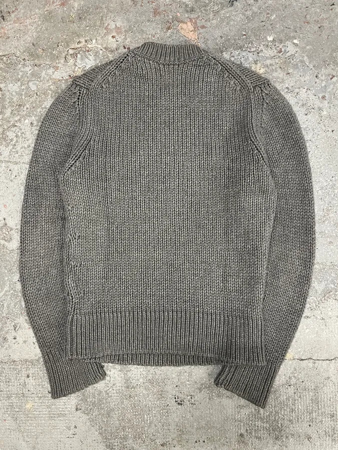 AW2005 Dolce & Gabbana Grey Wool Sweater - Image 6