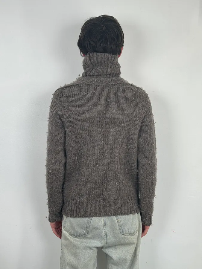 AW2005 Dolce & Gabbana Grey Wool Turtleneck Sweater - Image 3