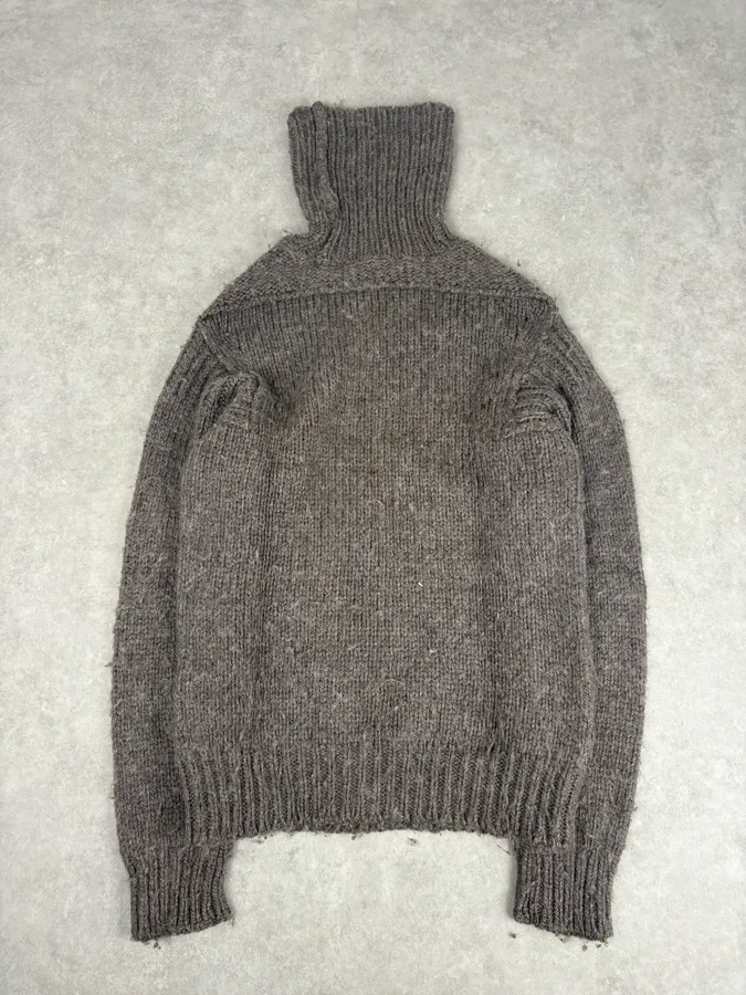AW2005 Dolce & Gabbana Grey Wool Turtleneck Sweater - Image 6