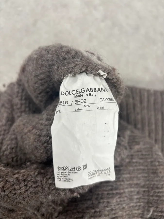 AW2005 Dolce & Gabbana Grey Wool Turtleneck Sweater - Image 9