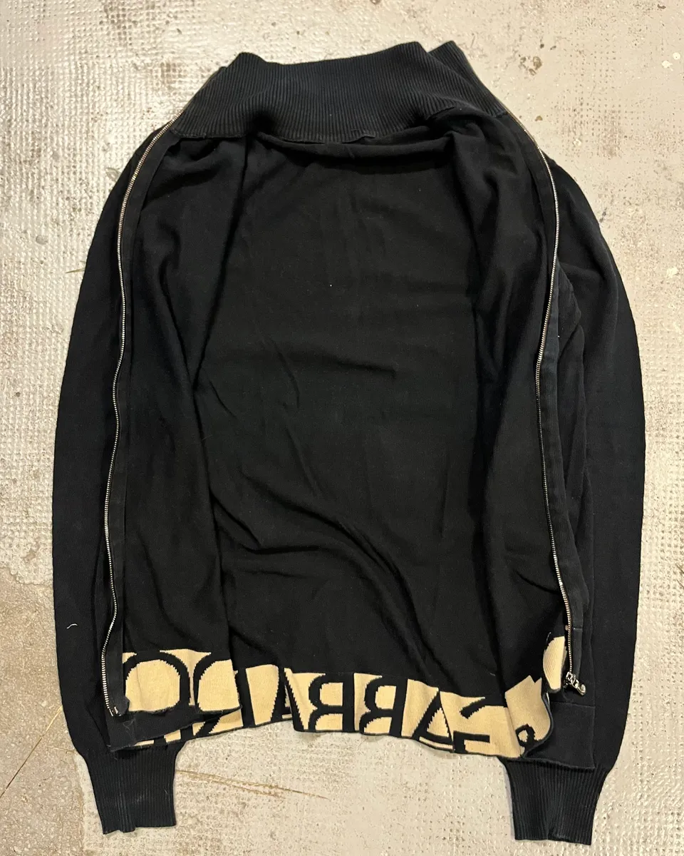 AW2005 Dolce & Gabbana Logo Black Zip Up Sweater - Image 9
